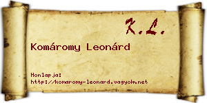 Komáromy Leonárd névjegykártya